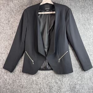 Trouve Women's Open Front Blazer Size Large Black